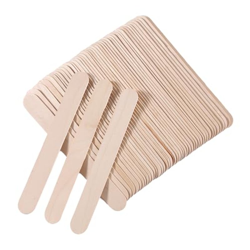 500pcs Wooden Craft Sticks 5.91 Inch Long Natural Wood Popsicle Ice Cream Sticks for DIY Wood Crafts, Jumbo Sticks£¬Hair Removal and Waxing Supplies,Home Art Projects