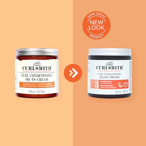 Curlsmith Curl Conditioning Oil-in-Cream - Deep Moisture Leave-In for Thick Curly Hair, 8 Fl Oz - Vegan & Cruelty-Free