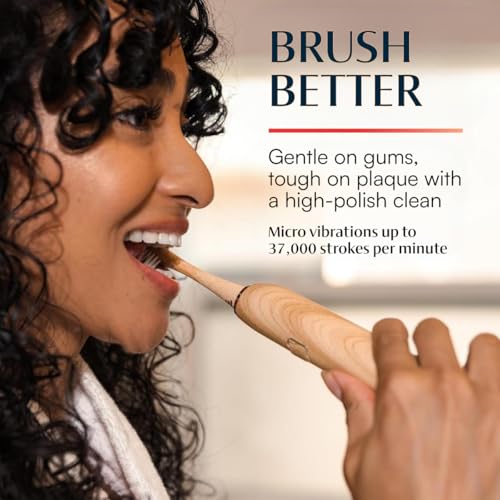 Bamboo Sonic Toothbrush Replacement Heads - Soft Plant-Based Bristles, Gentle Whitening