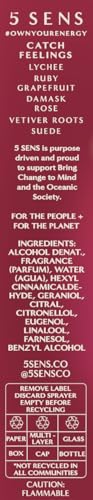 5 SENS Catch Feelings Eau de Parfum Travel Spray 0.34 Fl Oz - Warm Floral Fragrance with Lychee & Rose, Vegan & Cruelty-Free