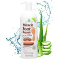 Miracle Foot Repair Cream (32 oz) Repairs Dry Cracked Heels and Feet, 60% Pure UltraAloe Moisturizes, Softens, and Repairs