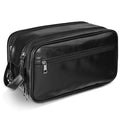 Personalized Leather Travel Toiletry Bag for Men, Large Travel Bathroom Shaving Dopp Kit, Large Cosmetic Bag Waterproof