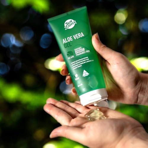 Sun Zapper After Sun Aloe Vera Gel 200mL (6.7 oz) ? Cooling Sunburn Gel with Vitamin E and Panthenol, Fragrance Free, Moisturizing After Sun Care for Face and Body, Instant Soothing, Australian Made