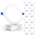 Sunco 12 Pack 6 Inch Canless LED Ultra-Slim Recessed Light, 14W-100W