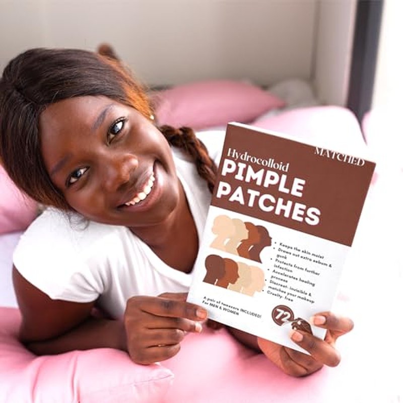 MATCHED Hydrocolloid Pimple Patches-Invisible Acne Patches for Face, 3 Sizes, 72-Count (1 Pack),Zit patches that match Skin tone for Daytime Use, for proactive acne treatment (NRB)