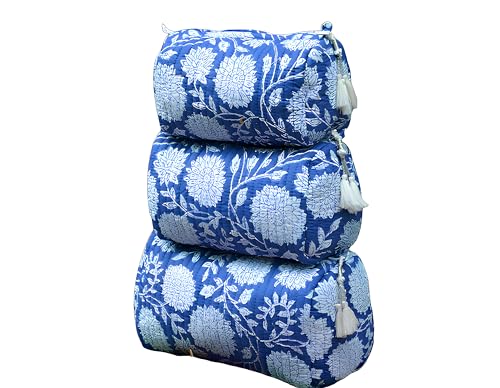 INDACORIFY Pattern-1 Cotton Boho Travel Toiletry Bag Small Medium Large