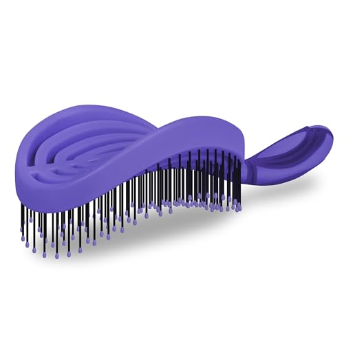 NuWay DoubleC PRO Hyacinth Scalp Care Hair Brush – Double Curve Design for Massage & Styling