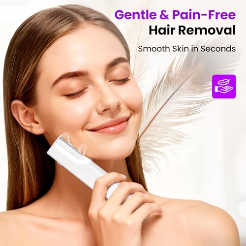 Dermaplane Razor for Women Face with 10 Replacement Blades, 3 Adjustable Speeds, Gentle & Painless Peach Fuzz Remover for Smooth Skin£¬Built-in LED Light Dermaplane Razor Eyebrow Trimmer