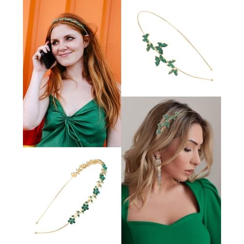 Wecoe 4 Pack Rhinestone Headband for Women and Girls, Flower Wedding Headband, Bridal Shower, Party, Prom, Cosplay, Hair Accessories, Gifts