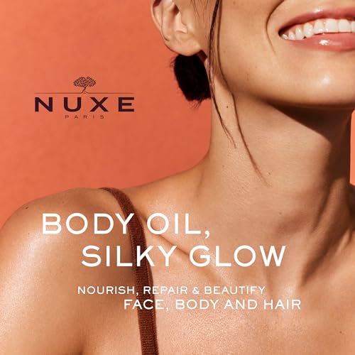 Nuxe Huile Prodigieuse Riche Nourishing Oil (3.3 Fl Oz) & R?ve de Miel Honey Lip Gloss (0.33 Fl Oz) Skincare Duo for Intense Hydration & Radiant Lips