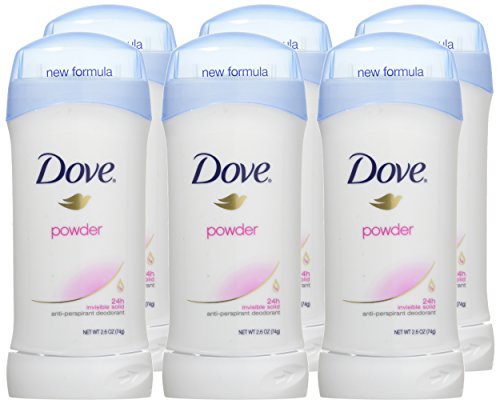 Dove Invisible Solid Deodorant Powder Pack of 6 - 2.6 Ounce