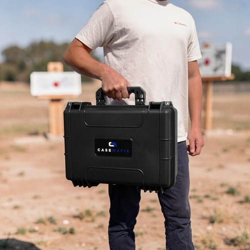 18-Inch Waterproof Lockable Knife Storage Case with 48 Slots & Accessory Compartment