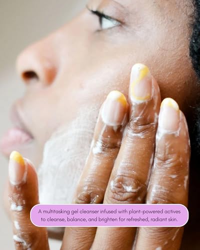 Brightening Prebiotic Gel Cleanser with Niacinamide & Botanical Extracts — Wild Mint & Cedarwood, 8oz, Cruelty-Free