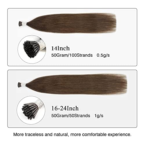 Hair Extensions I Tip 14 Inch Chocolate Brown - Remy Human Hair - ABH AmazingBeauty Hair - Variation of THIS listing