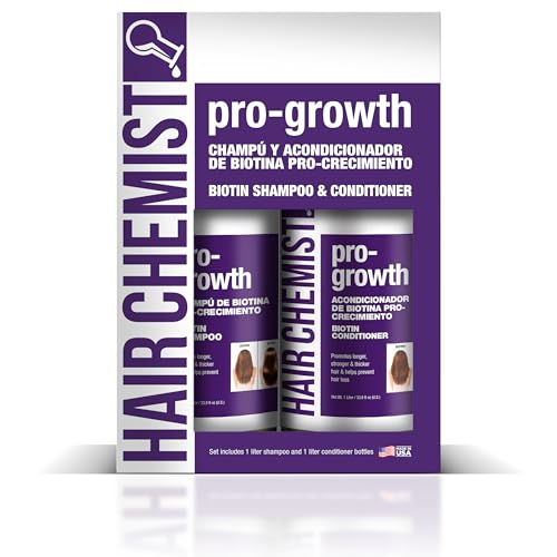 Hair Chemist Biotin Pro-Growth Shampoo & Conditioner Set 33.8 oz Each - Hair Loss & Thickening
