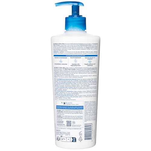 Bioderma Atoderm Ultra Cream Hydrating Body Moisturizer 16.9 Fl Oz - Sensitive Skin