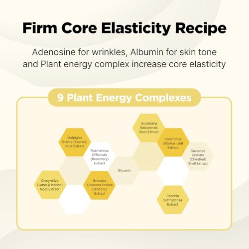 ISOI Intensive Energizing Cream Premium Sheet Mask for Skin Elasticity & Firmness, Infused with High-Moisturizing & Nourishing Firming Cream, Korean Face Mask (4EA)