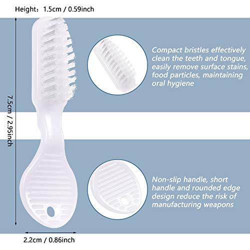 100 Pcs Mini Thumbprint Handle Toothbrushes - Individually Packaged Bulk Set (Variation of THIS listing 100)