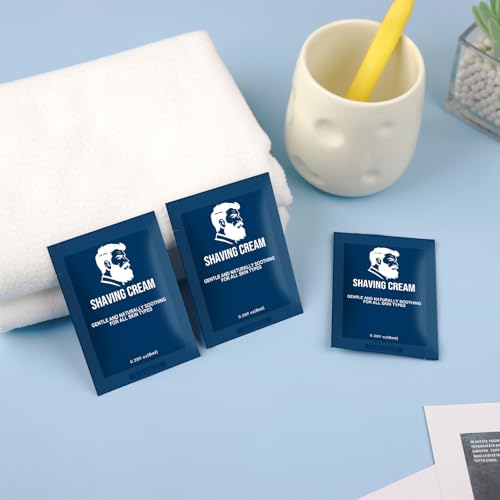 Shaving Cream Bulk Travel,8ml/0.28 oz Travel Shave Cream Disposable Shaving Cream in Bulk for Hotel Homeless £¨Jasmine£¬pack of 30)