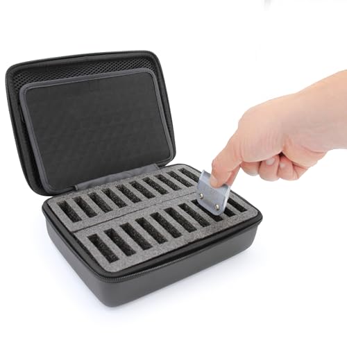Clipper Blade Storage Case Holds 20 Blades & Guards Organizer for Barbers and Stylists