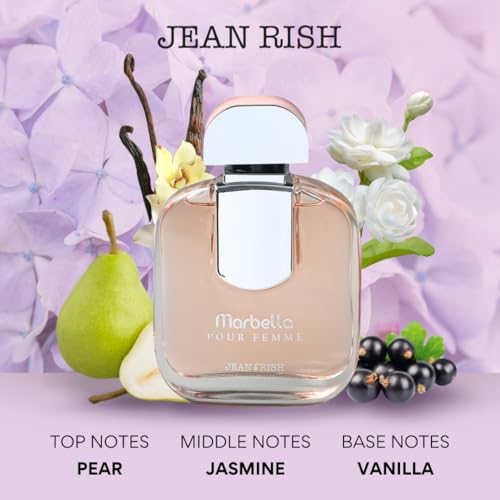 Jean Rish Marbella Vanilla Eau de Parfum for Women 100ml - Elegant, Long-Lasting Fragrance