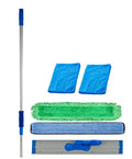 48-Inch Commercial Microfiber Mop Kit with Telescopic Handle & Pads