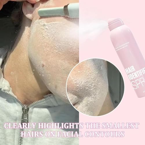 Hair Identifier Spray for Face Shaving, Skin Body Hair Identifying Spray With Razors,Moisturizing And Skin Care Set