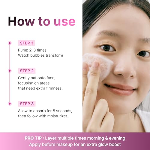 Collagen Bubble Serum for Skin Elasticity and Glow - Hydrating, Firming & Exfoliating | 3.88 fl oz Korean Skincare