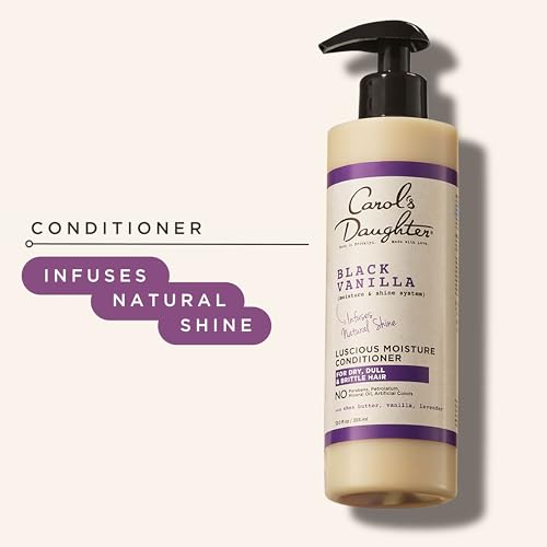 Carol's Daughter Black Vanilla Moisture Sulfate-Free Conditioner 12oz Pack of 2 for Curly & Dry Hair