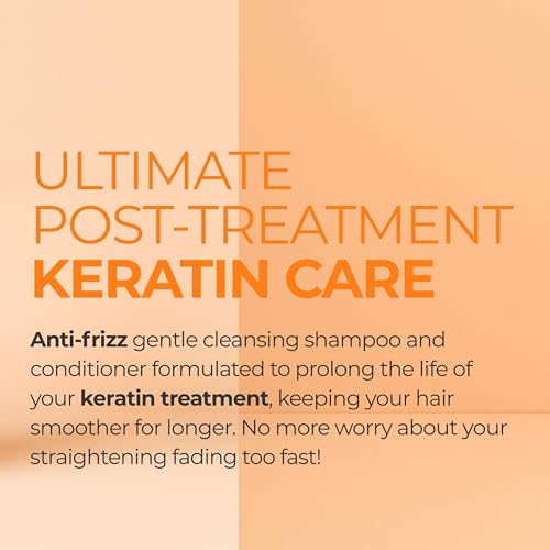 Sulfate-Free Anti-Frizz Color Safe Keratin Shampoo & Conditioner Duo