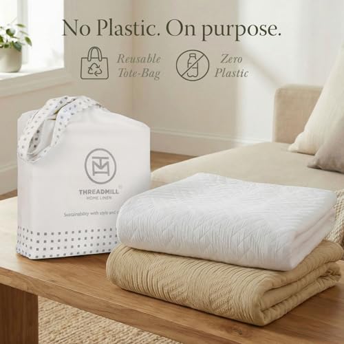 Classic Folkstone Blue Cotton Queen Size Blanket for All-Season Bed