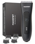 MANSPOT Black Electric Groin & Body Hair Trimmer for Men - Sensitive Skin