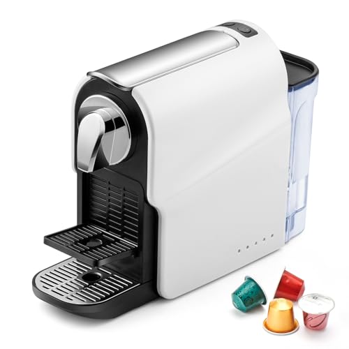 Espresso Capsule Coffee Maker with 20 Bar Pump, Removable Water Tank, Adjustable Cup Tray