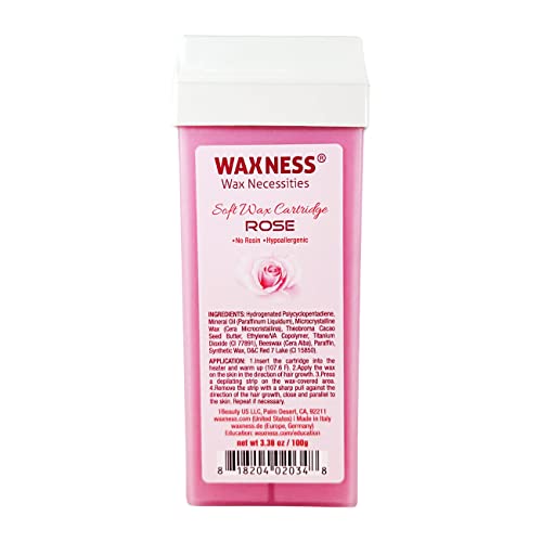 Soft Wax Cartridge Rose Pack of 6 - Professional Strip Wax for Face & Body