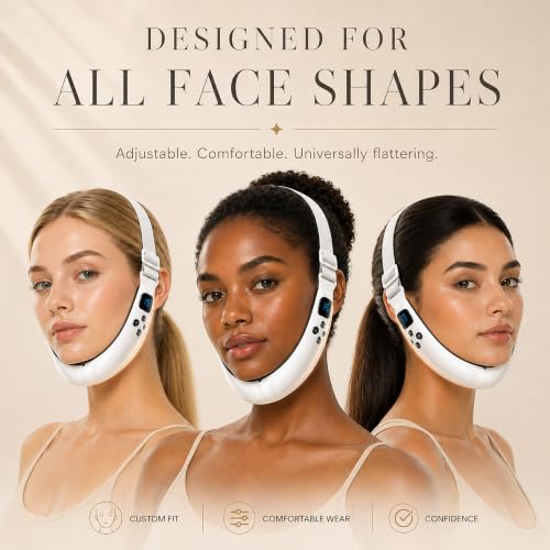 Dyews White Electric Double Chin Device & V-Face Machine — 6 Modes, 12 Intensities