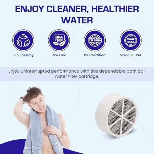 Crystal Quest Bathtub Filter Replacement Cartridge Pack of 2 BPA-Free Eco-Friendly Water Filter