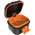 ARGOMAX Denture Bath Cup with Strainer & Storage - Black Shell + Orange Variation