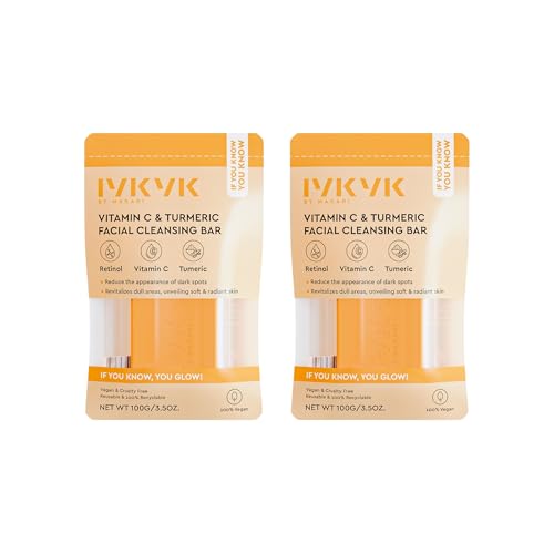 Makari Vitamin C & Turmeric Facial Cleansing Bar 2 Pack (3.15 oz) – Fragrance-Free, with Shea Butter