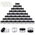 3 Gram Sample Containers with Lids, 200 Count, Black Lid