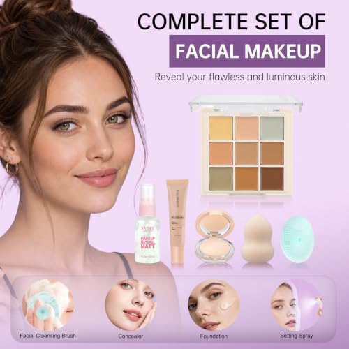 Makeup Set for Teens Girls Box2 - All-in-One Cosmetic Gift Kit for Beginners
