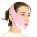 V Line Lifting Mask Chin Strap for Sleeping, Face Lifting Strap, Chin Strap, V Line Mask, Jawline Shaper, Jaw Strap, Double Chin Reducer, Face Lift Tape & Snoring Solution (Pink-)