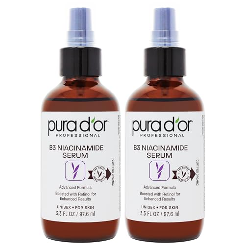 Niacinamide Retinol Face Serum 3.3oz Pack of 2 - Even Skin Tone & Fine Lines