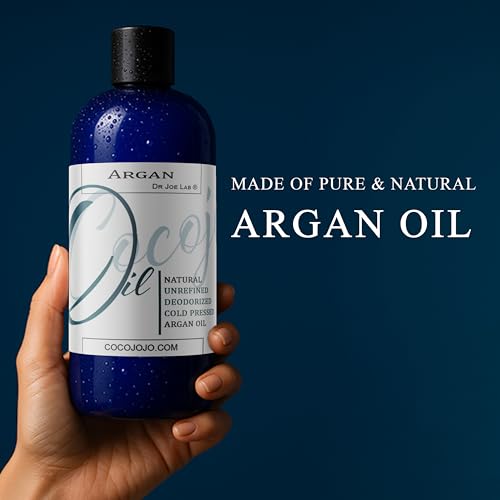 cocojojo Argan Oil Deodorized for Hair Treatment Oils, Pure Argan Oil for Face, Unrefined Unscented Cold Pressed Extra Virgin - 32 Oz - Packaging May Vary