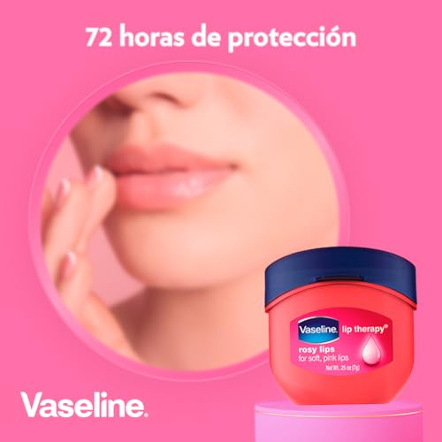 Vaseline Lip Therapy Rosy Lips Mini 8-Pack – Rose-Tinted Moisturizing Lip Balm