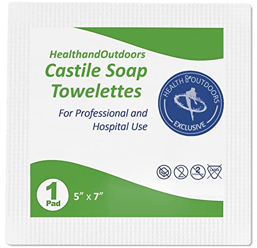 HAO Castile Soap Cleansing Wipes - 125 Count, Gentle, Individually Wrapped