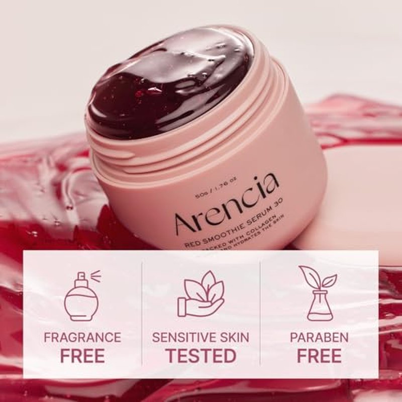Arencia Red Collagen Serum Duo for Pore Perfection, Glowing & Soothing