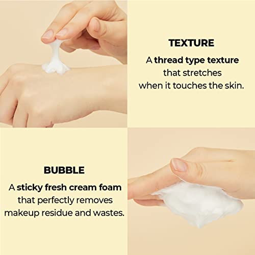 numbuzin No.2 Cleansing Foam | Deep Clean Fresh Cream Cleanser | Foam Cleanser, Gentle Exfoliation, Deep Cleansing, Natural Ingredients | Blackheads, Excess Oil, Dead Skin Cells | 4.05 fl. oz.