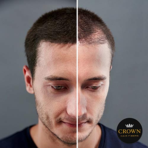 CROWN TWENTY1 Hair Building Fibers - 2 x 28g Black Hair Concealer for Thinning Hair