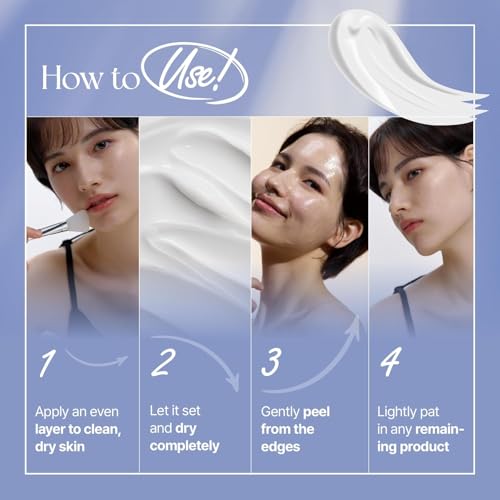 MILLIMILLI COLLAPY 3D Mask Set with Free Silicone Brush, Collagen Peel Off Face Mask for Glowing Skin, Glass Skin Glow Mask with Hydrolyzed Collagen, Moisturizing Korean Skincare (60ml / 2.02 fl oz)