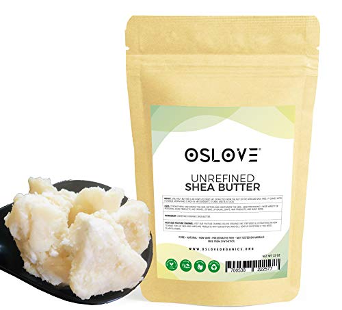 Oslove Organics Organic Unrefined Shea Butter 32oz - Pure, Vegan Moisturizer for Hair & Skin